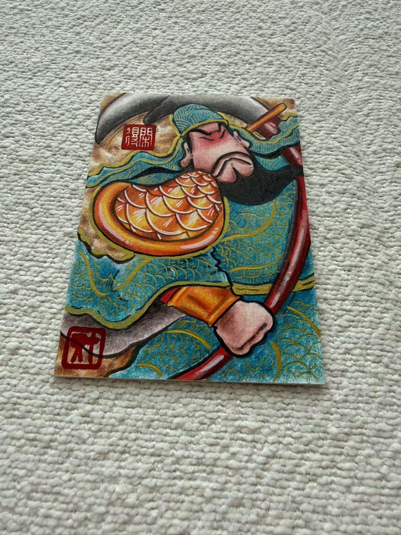 天玑星卡拍第146期《12.4周四截拍》持续收拍收评中 满赠卡需备注 【手绘卡】居子 关羽 手绘卡