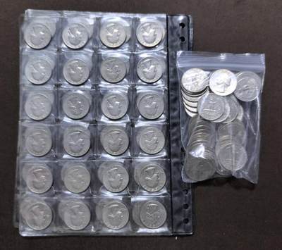 北京马甸外国币专卖第147期，外国币专场，陆续上拍，欢迎关注 - 美国25美分100枚