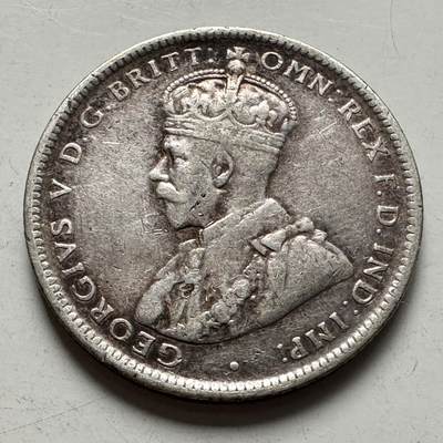 🌹外币初藏🌹🐯2025年第136场  每周二四六晚8️⃣点 接代拍 - 澳大利亚1917年一先令银币5.65克92.5高银