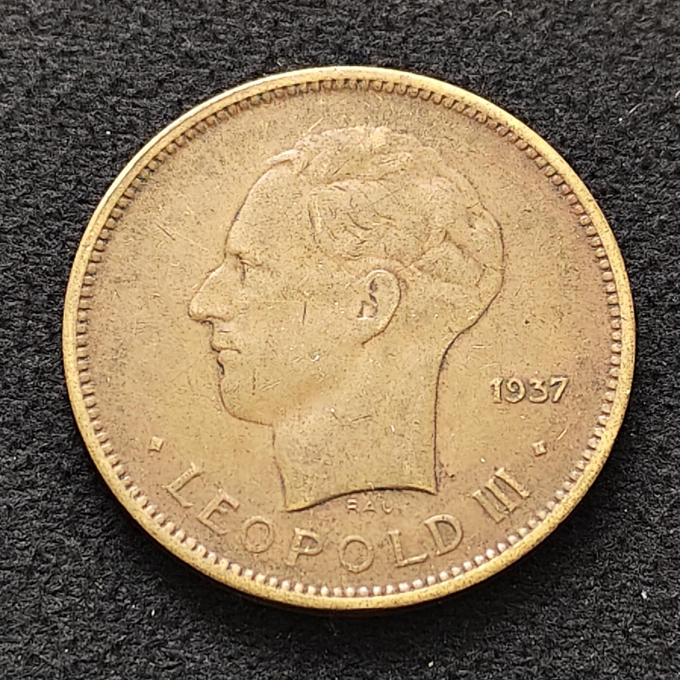 【全场包邮】纯粹捡漏拍484场（免费代拍第21场） 比属刚果1937年利奥波德三世5法郎