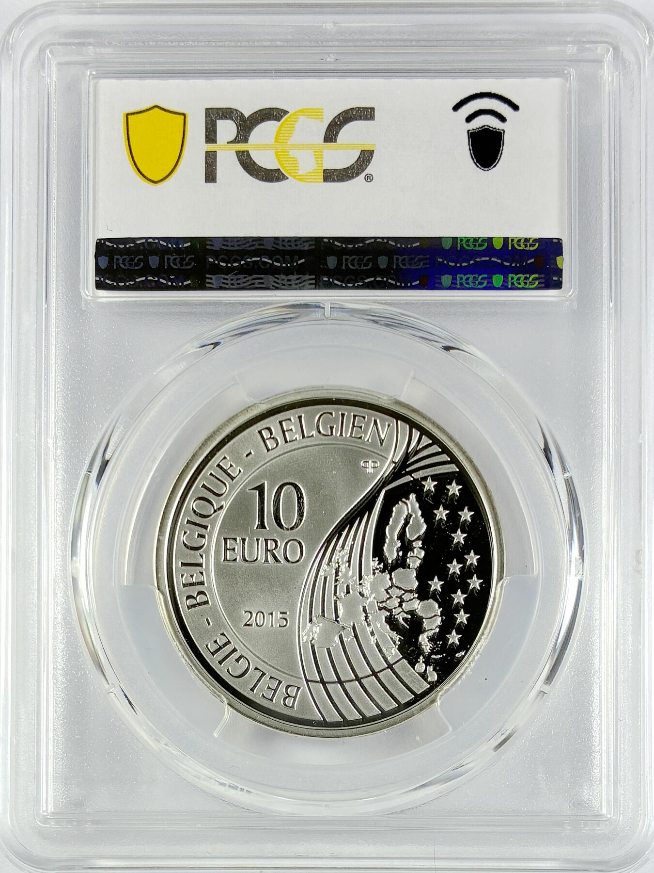 【雨安】【直播拍卖】【世界币章119期-评级币】2025-12-06 周六 19:30 保真 [评级欧元] Belgium 欧元 比利时 10欧元 2015年 和平 PCGS-PR69DCAM