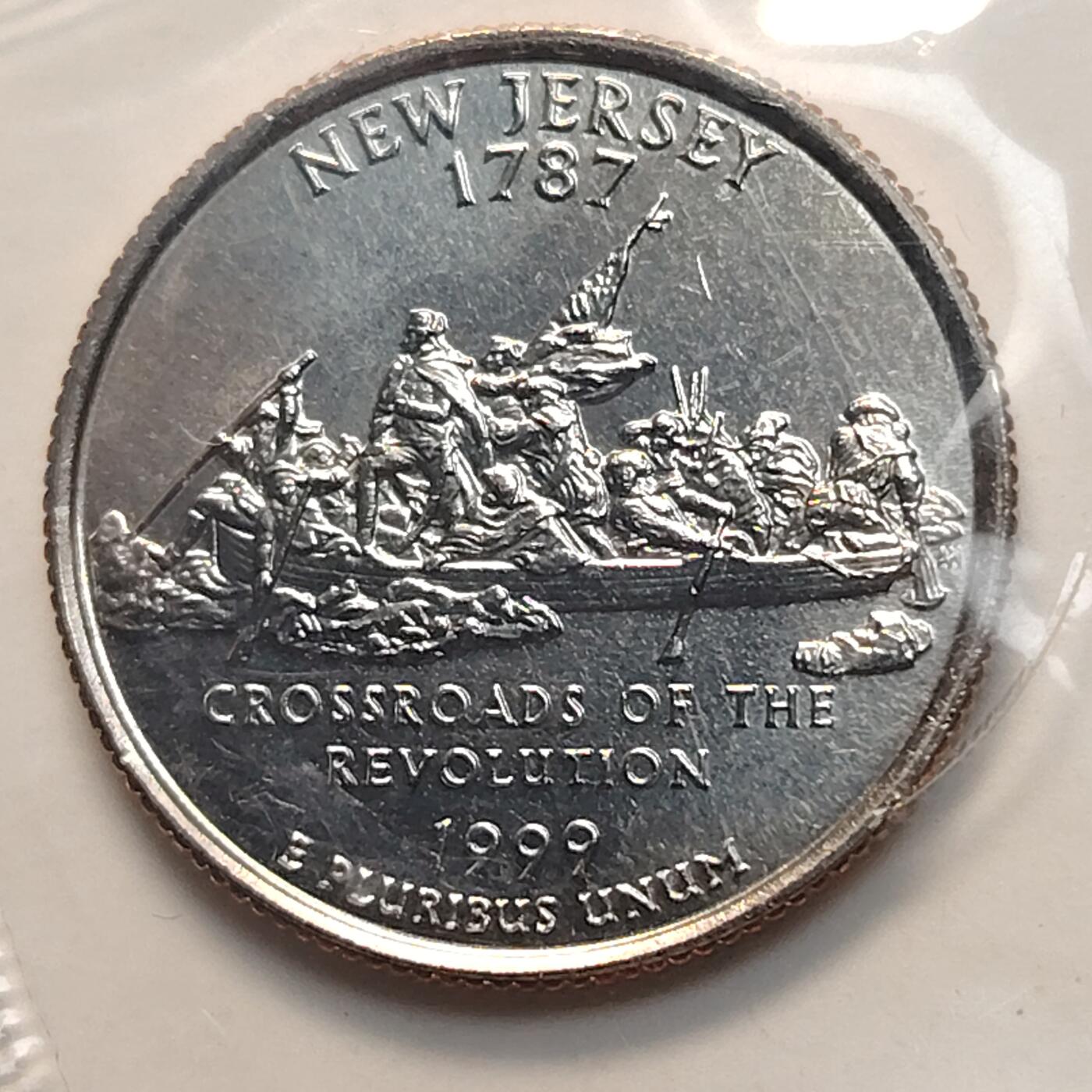 布加迪🐬～世界钱币(上海)🌾第 263 期 /  各国套币和散币 美国🇺🇸 1999年 25分 洲币首发年份