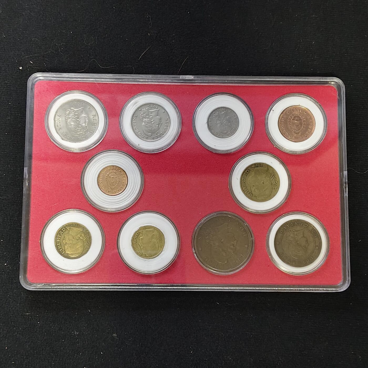 【全场包邮】纯粹捡漏拍482场（免费代拍第19场）-币封+套装+富兰克林（注意佣金） 【盒装套币】阿根廷各年份10枚套币一盒-含早期铜币2枚一组