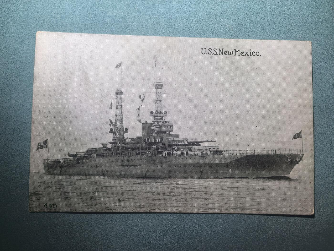 盛世勋华——号角文化勋章邮票专场拍卖第291期 美国二战时期军舰专题明信片 新墨西哥号战列舰