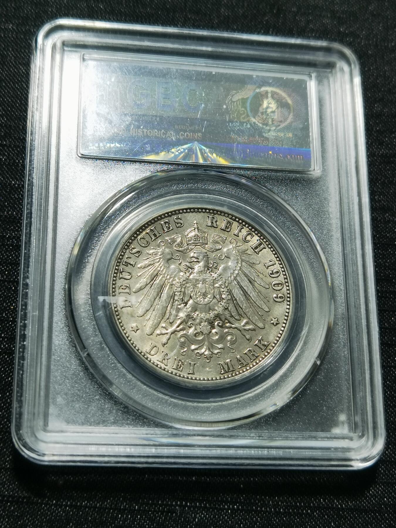 天下钱庄专场欢迎参拍 德国威廉二世3马克银币