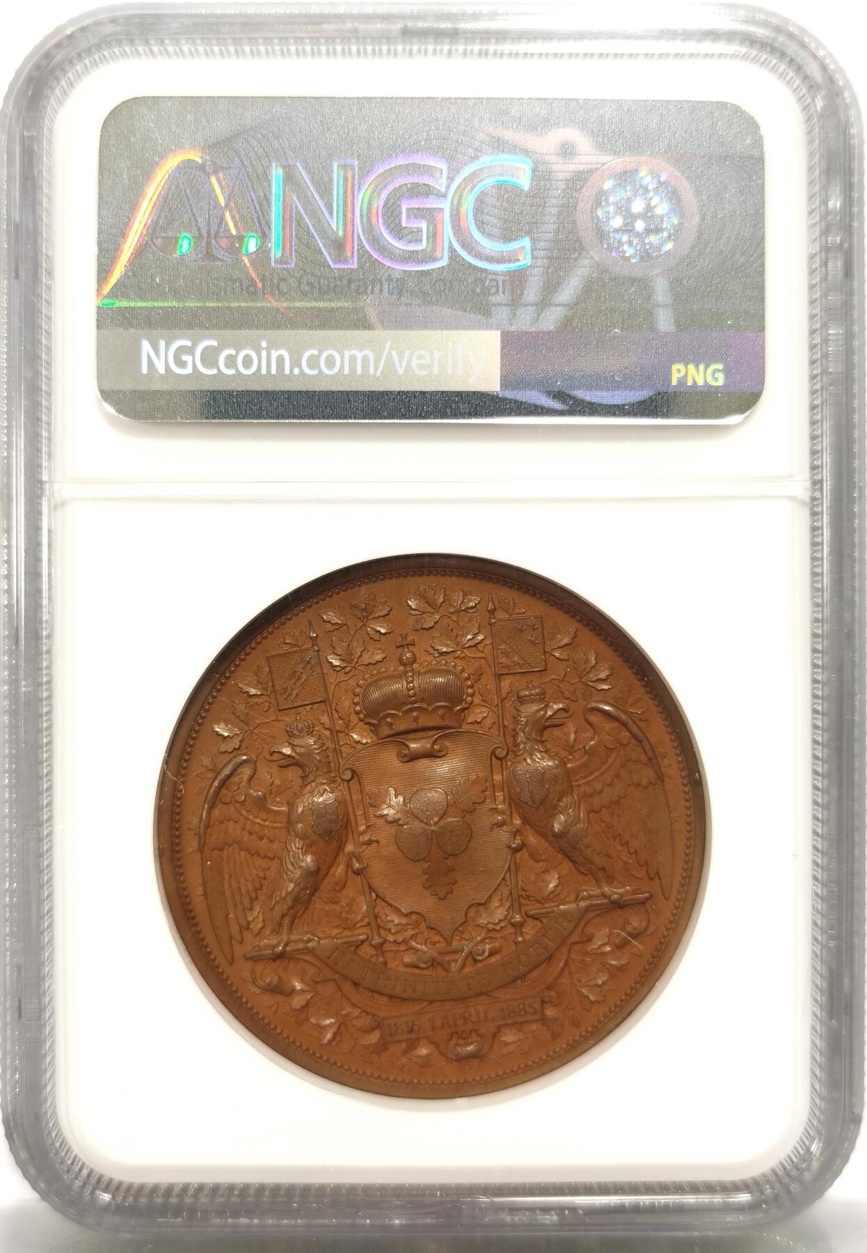 博洋堂世界钱币拍卖第150期（全场包邮） NGC MS64BN 德国1885年铁血宰相俾斯麦70大寿纪念铜章