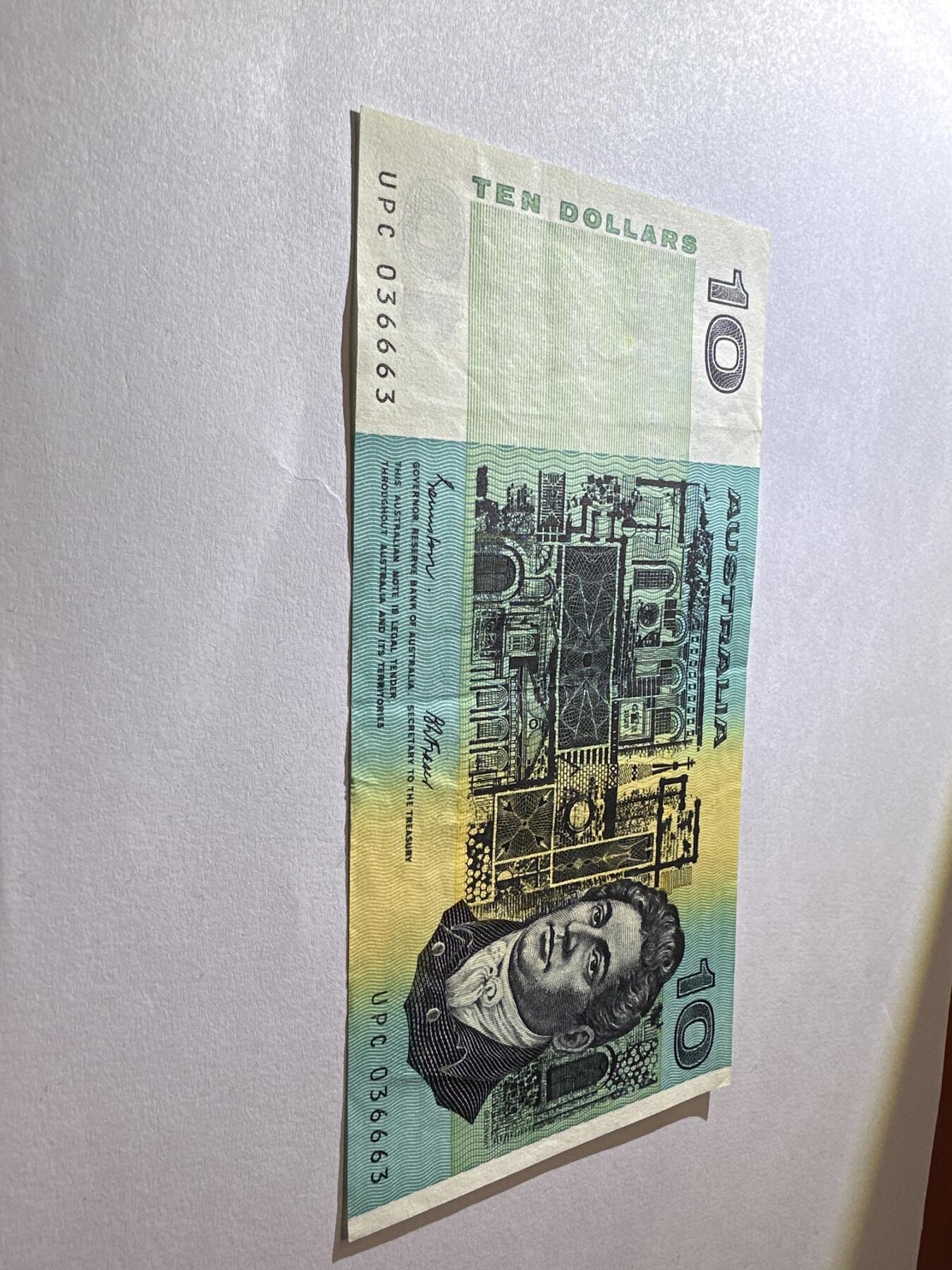 12.5纸币专场 1985-1991年版 澳大利亚10澳元 豹子身