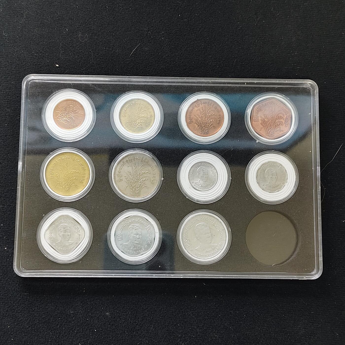 【全场包邮】纯粹捡漏拍482场（免费代拍第19场）-币封+套装+富兰克林（注意佣金） 【盒装套币】缅甸各年份水稻版+昂山素季版2套11枚一盒