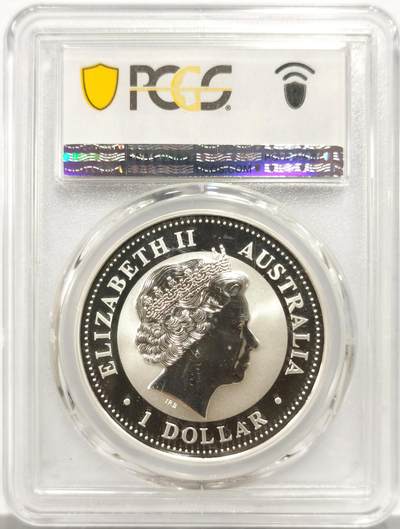博洋堂世界钱币拍卖第150期（全场包邮） PCGS MS68 澳大利亚1999年翠鸟镶金投资大银，此系列镶嵌0.5克纯金，999银一盎司，本周银价5连涨，现在1盎司银价就410，还有半克黄金，P盒权威鉴定保真，68超高分无缺陷！