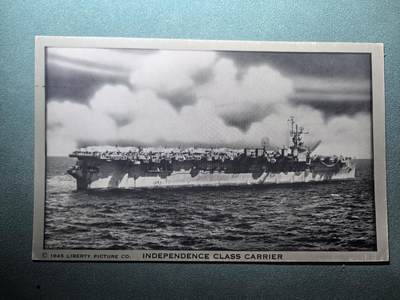 盛世勋华——号角文化勋章邮票专场拍卖第291期 - 美国二战时期军舰专题明信片 独立级护航航母