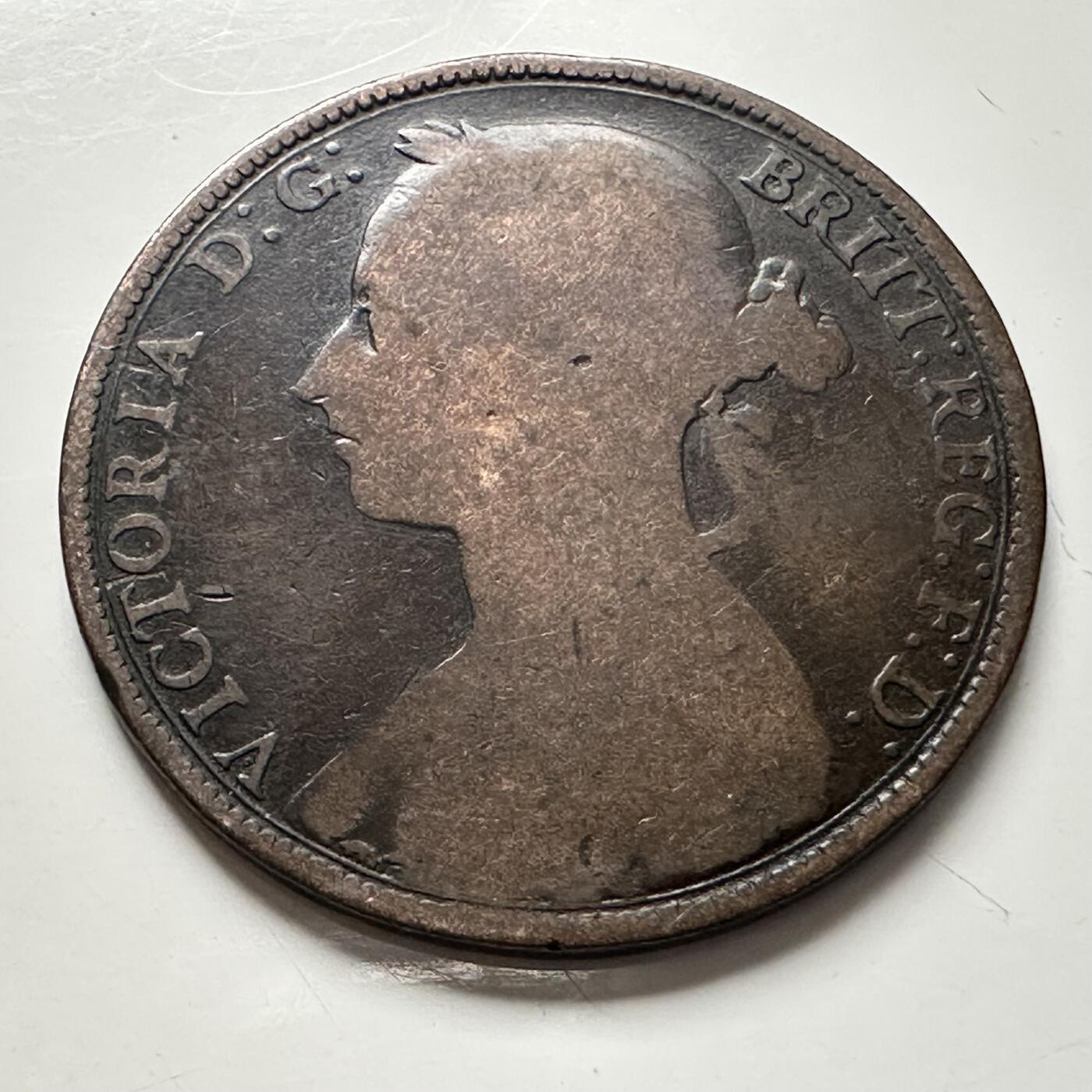 🌹外币初藏🌹🐯2025年第136场  每周二四六晚8️⃣点 接代拍 英国1889年维多利亚一便士