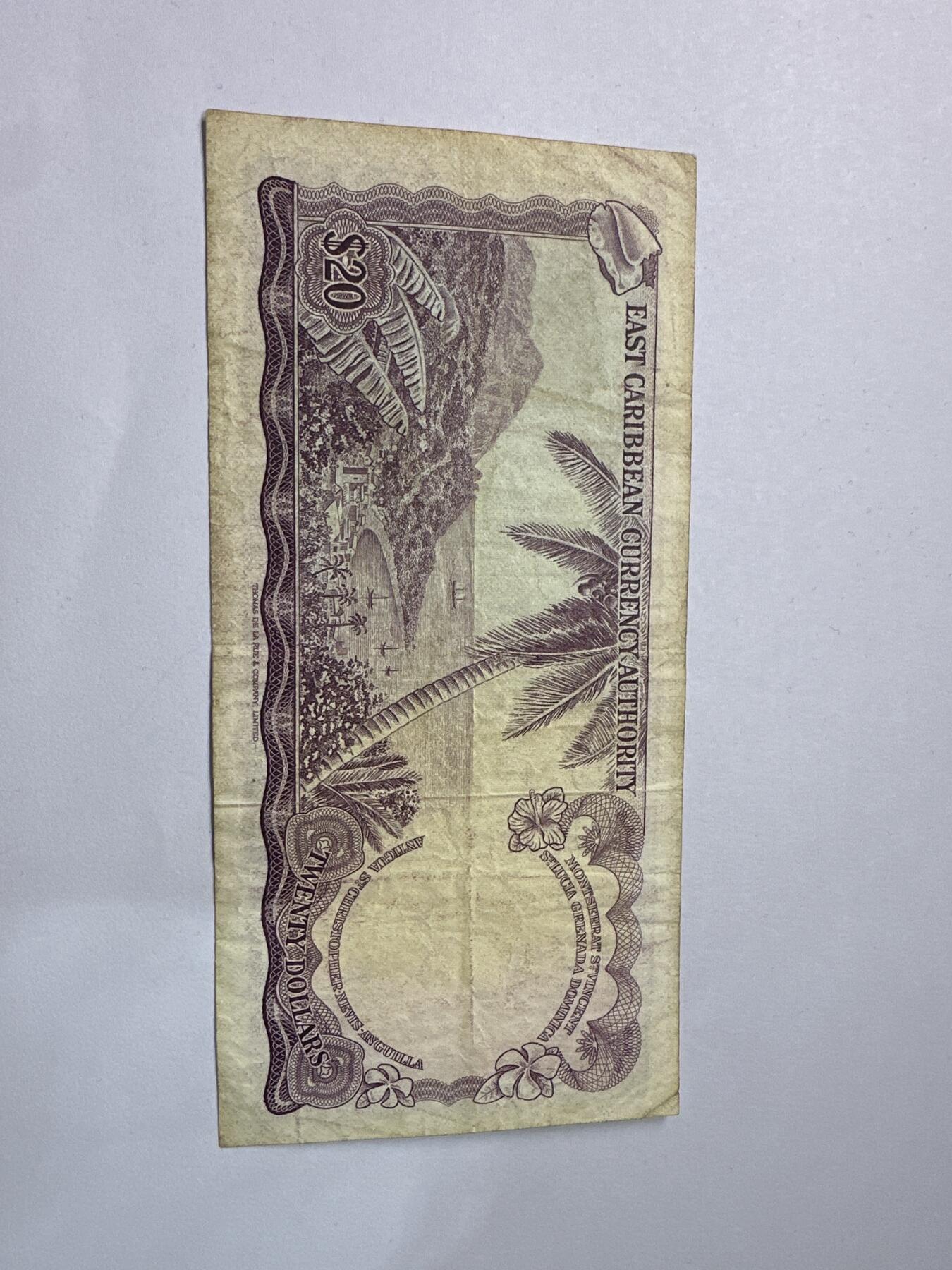 12.5纸币专场 东英属东加勒比1965年20元 A冠