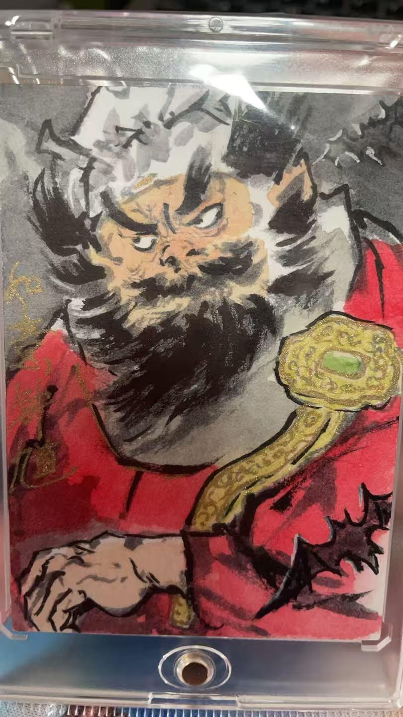 阳大大卡牌拍卖第85期（持续收拍品，周六晚上九点截拍，进群福利早知道） 【手绘卡】一泡手绘 钟馗 钟馗如意 寓意事事如意 适合放在办公室 招财进宝