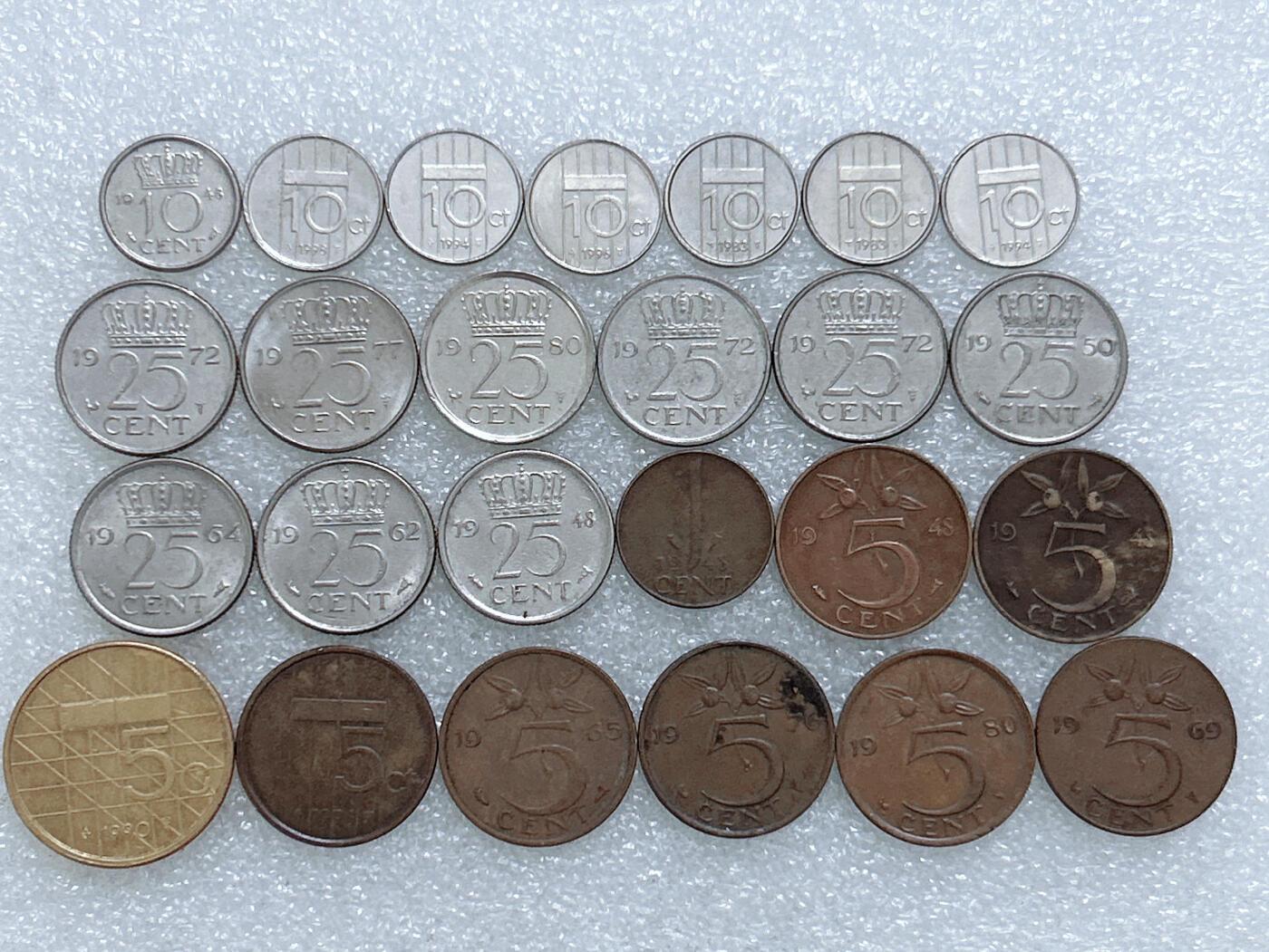 第一海外回流一元起拍收藏 散集专场  第275期 荷兰硬币🇳🇱25枚