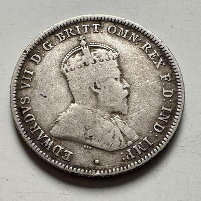 🌹外币初藏🌹🐯2025年第136场  每周二四六晚8️⃣点 接代拍 - 澳大利亚1910年一先令银币 5.65克 92.5高银