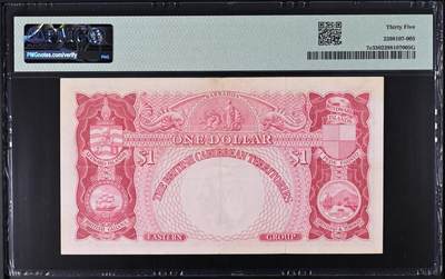 12.5纸币专场 - 1958年-1964年东加勒比地区 伊丽莎白二世头像 1美元