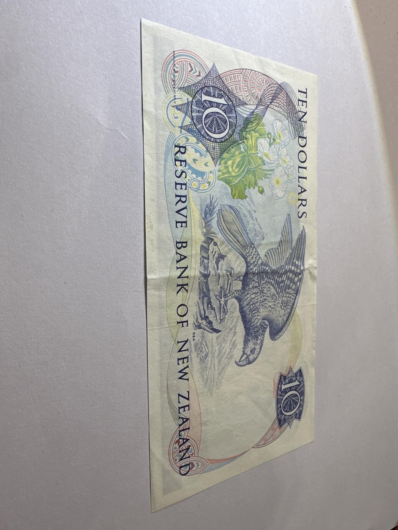 12.5纸币专场 1981年新西兰10元 花鸟版