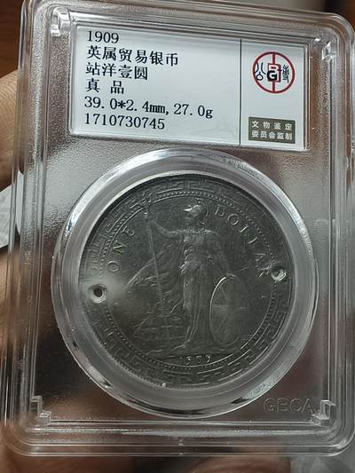 老银元专场（本场拍品丰富，两位宝主提供） - 站洋银元，打孔，公博评级