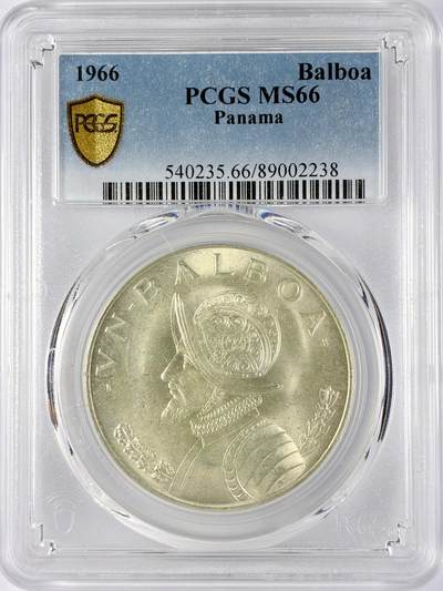 【雨安】【直播拍卖】【世界币章119期-评级币】2025-12-06 周六 19:30 保真 - [评级美洲] Panama 巴拿马 1巴波亚 1966年  PCGS-MS66