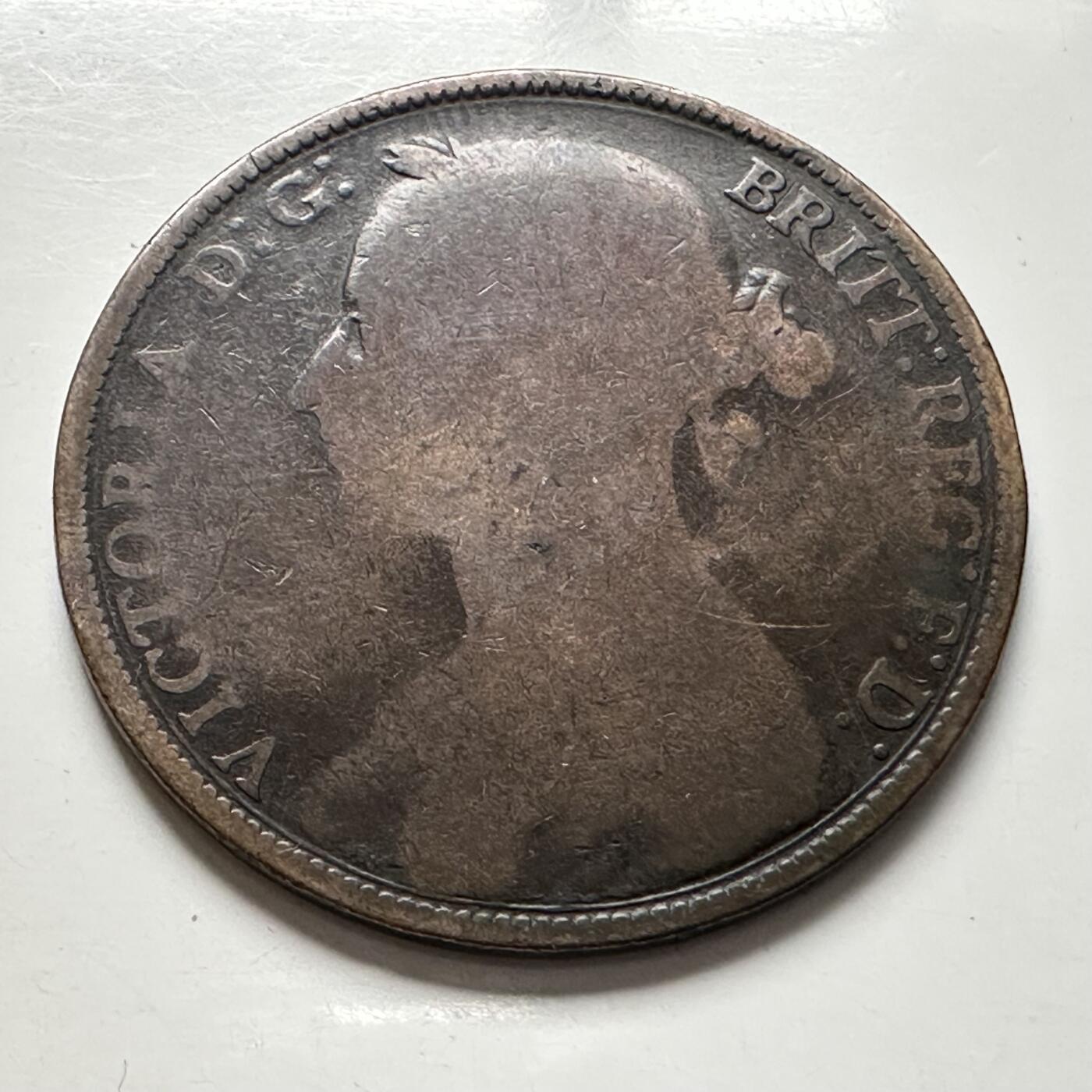 🌹外币初藏🌹🐯2025年第136场  每周二四六晚8️⃣点 接代拍 英国1888年维多利亚一便士