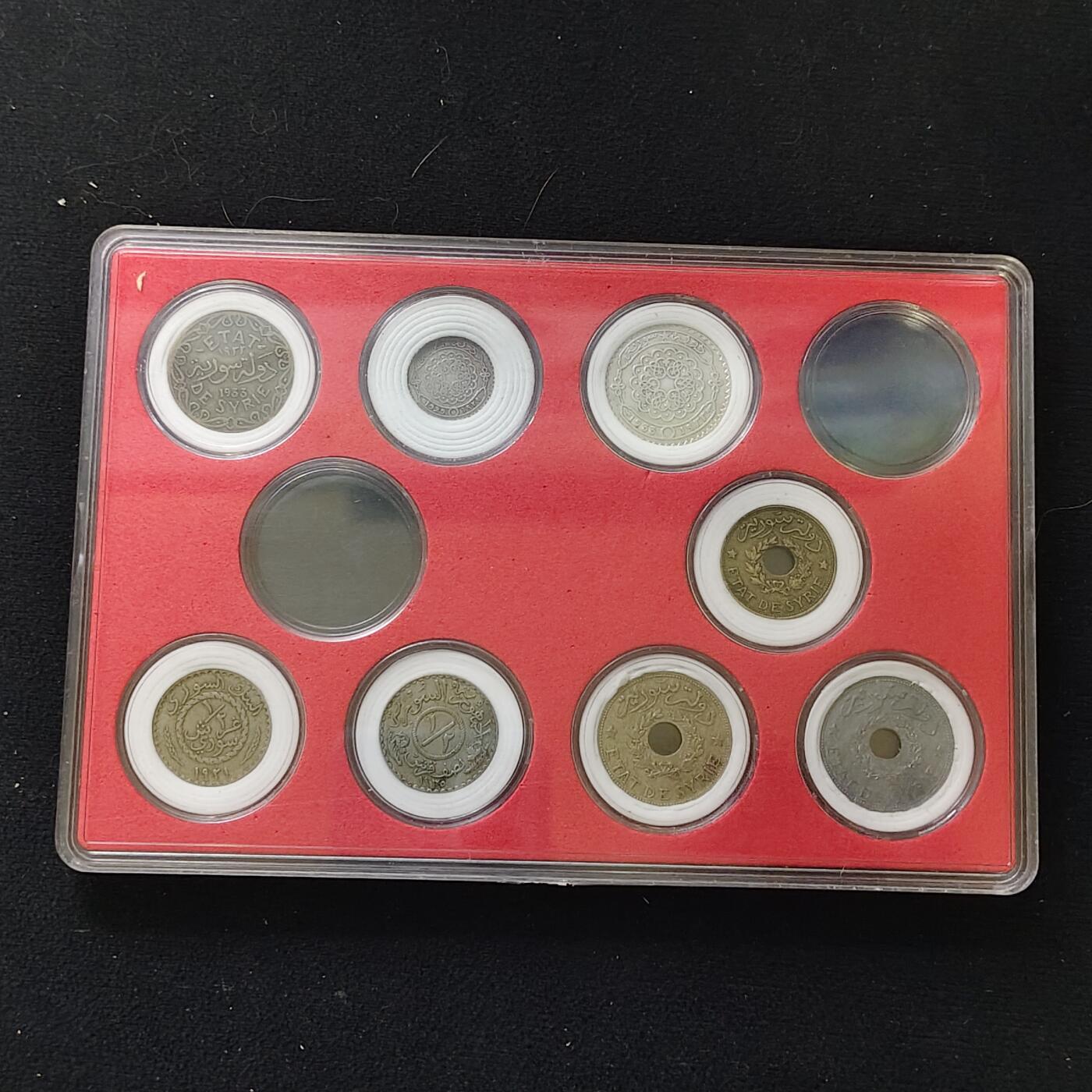 【全场包邮】纯粹捡漏拍482场（免费代拍第19场）-币封+套装+富兰克林（注意佣金） 【盒装套币】法属叙利亚各年份8枚套币-含2枚银币