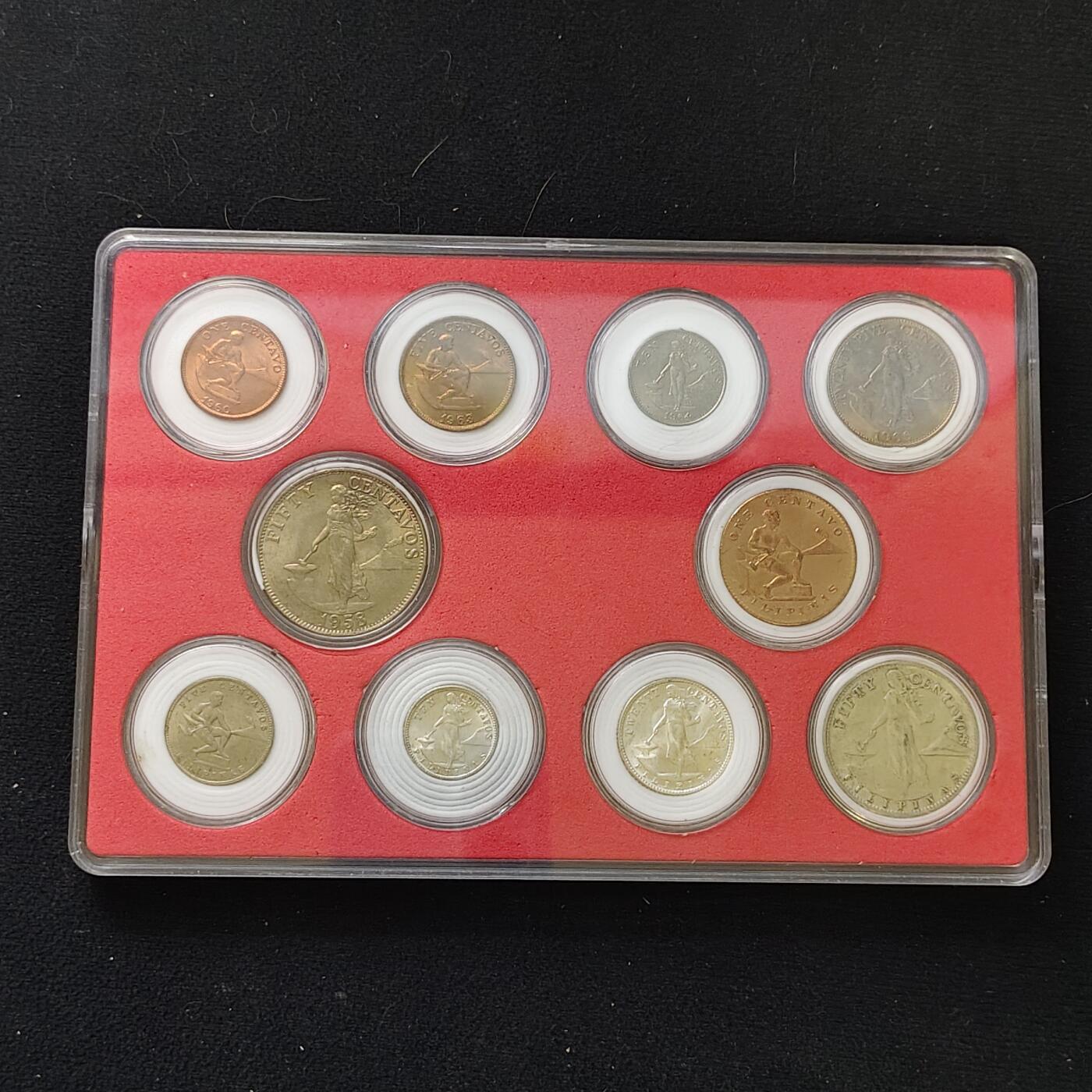 【全场包邮】纯粹捡漏拍482场（免费代拍第19场）-币封+套装+富兰克林（注意佣金） 【盒装套币】菲律宾美属时期5枚套币+独立首版5枚套币10枚一盒-含美属时期3枚银币