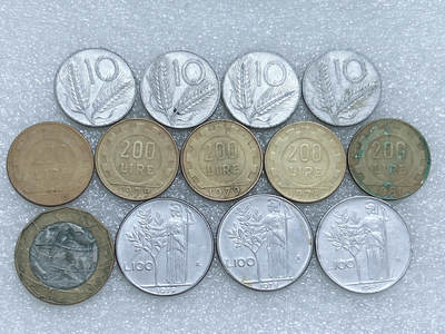 第一海外回流一元起拍收藏 散集专场  第275期 - 意大利硬币🇮🇹13枚