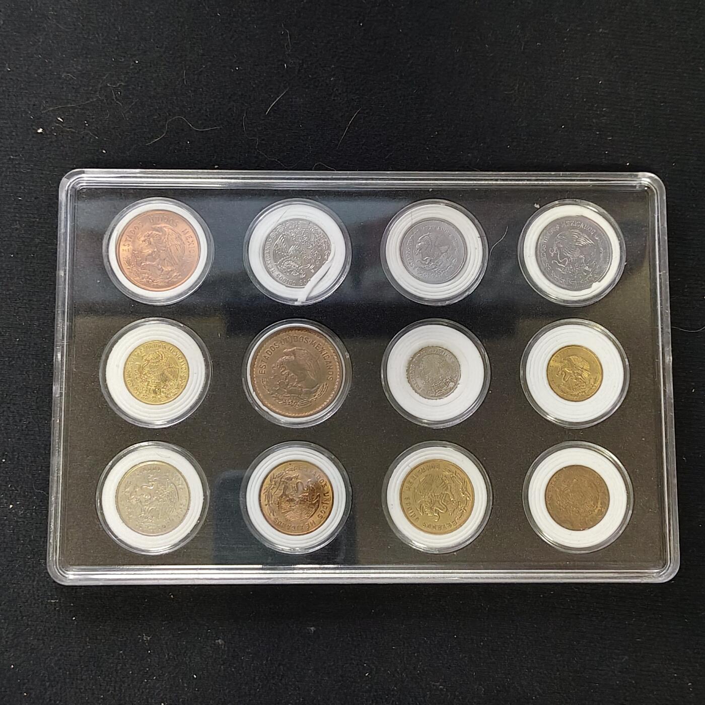 【全场包邮】纯粹捡漏拍482场（免费代拍第19场）-币封+套装+富兰克林（注意佣金） 【盒装套币】墨西哥各年份12枚套币一盒