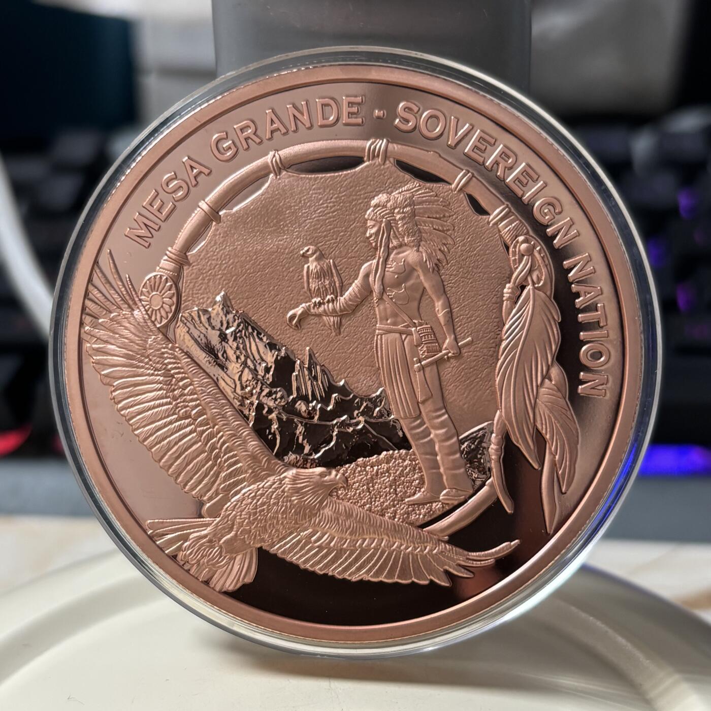 第184期拍卖 美国2024年印第安部落海龟5盎司纪念铜币带证书