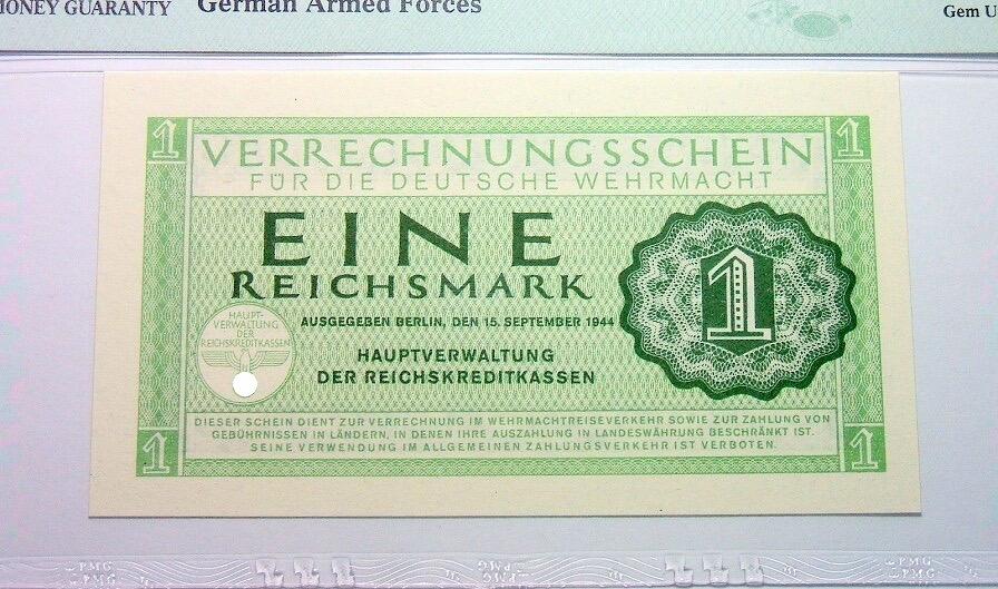 高分 PMG MS66 德国第三帝国1944年1马克 原光挺版