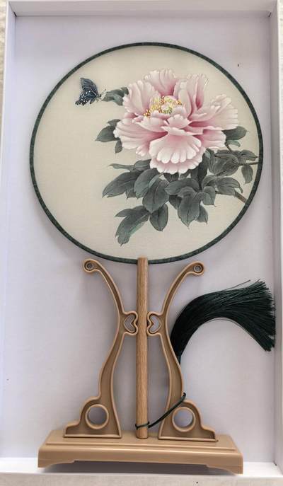 工笔画绢扇 - 工笔画绢扇