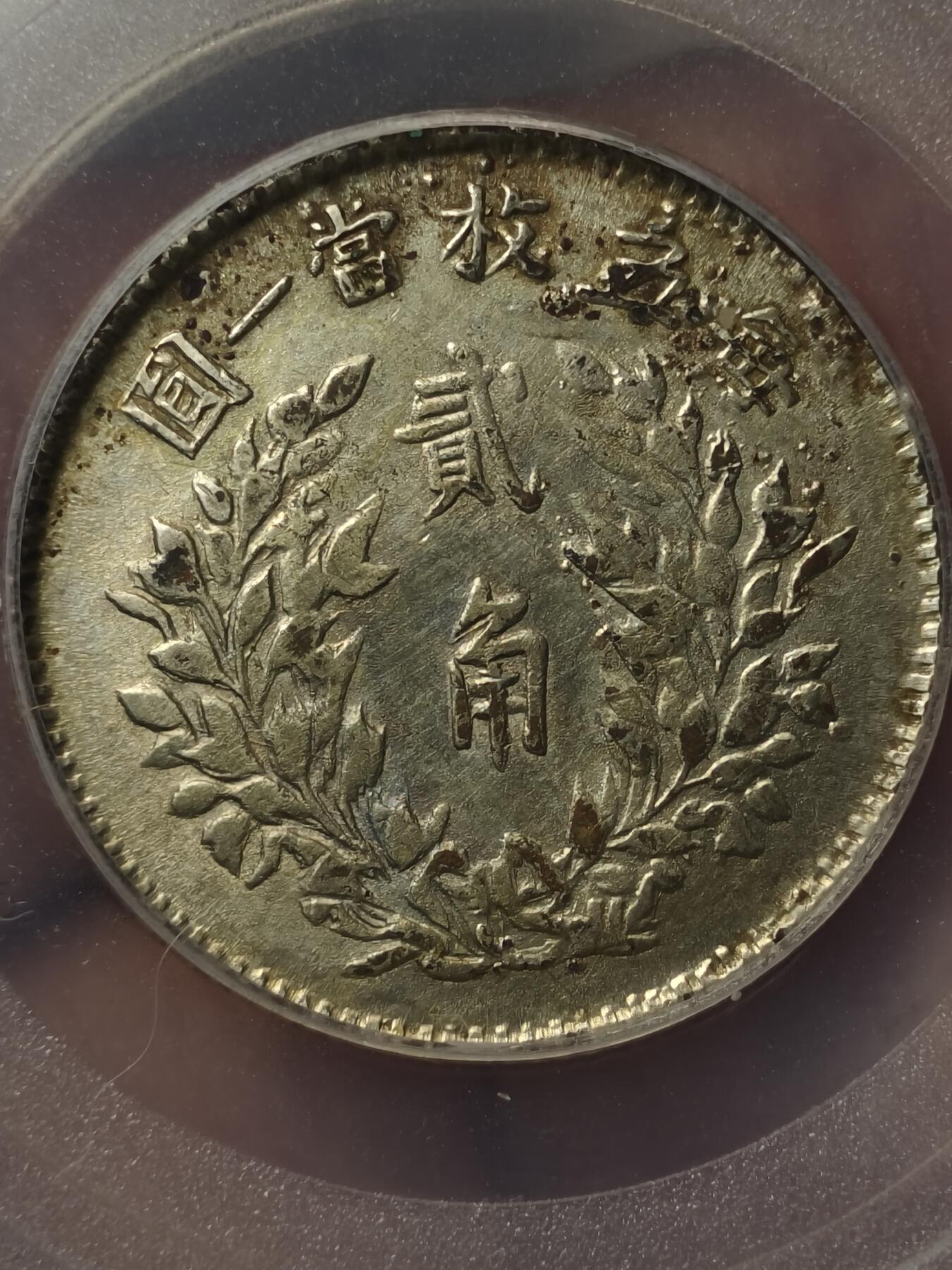 老银元专场（本场拍品丰富，两位宝主提供） 五年二角，铜镀银，北京公博58分（应该挺少的）