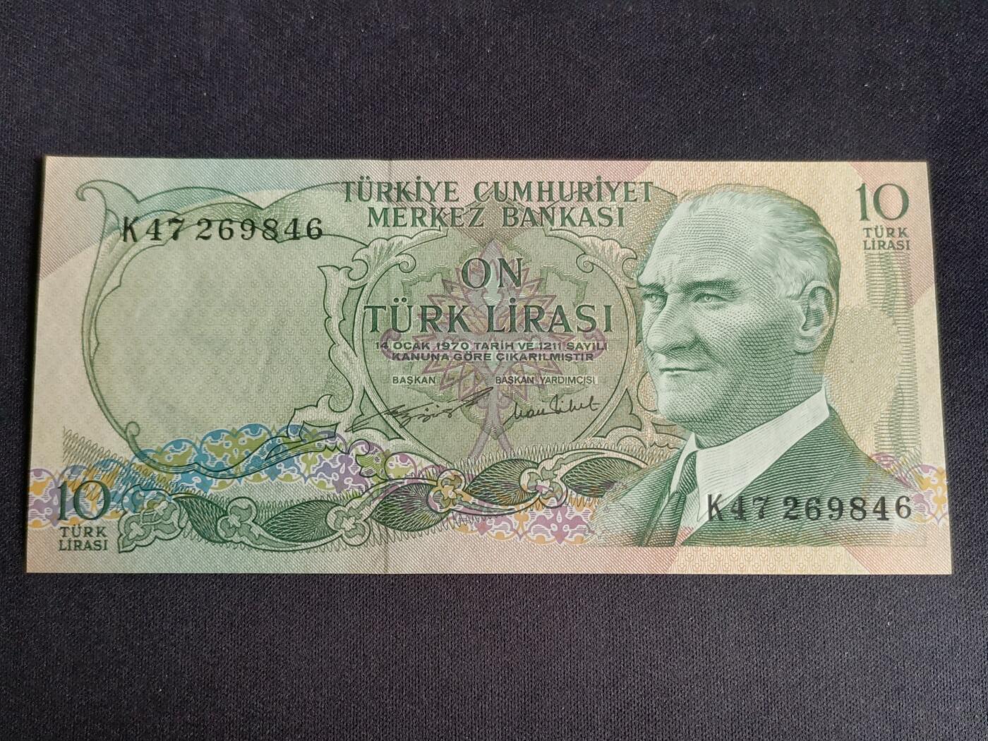 【游宝拍卖】乙巳蛇年91期 第四季首拍场  土耳其-10里拉【首版 全新UNC】