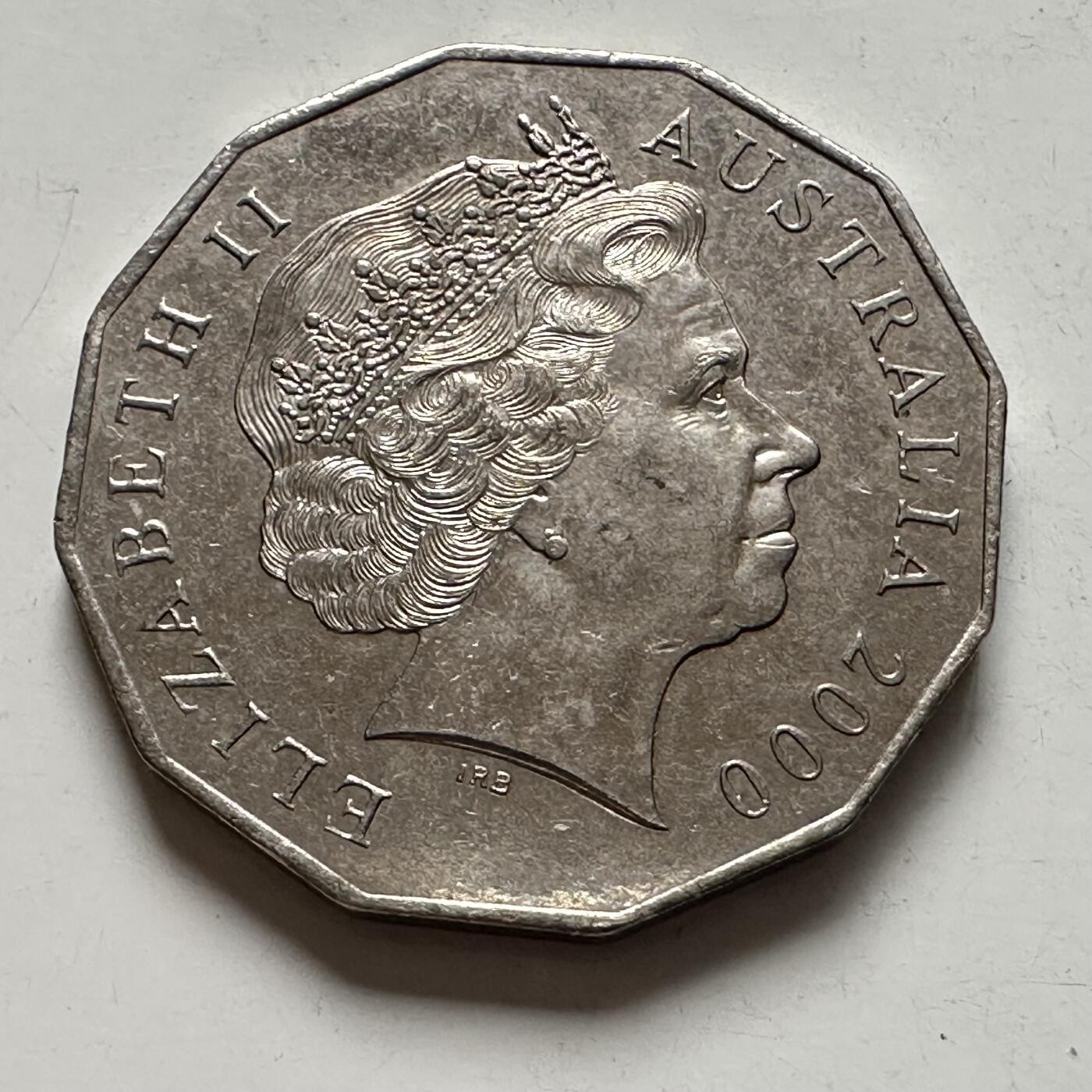 🌹外币初藏🌹🐯2025年第136场  每周二四六晚8️⃣点 接代拍 澳大利亚2000千禧年五十分纪念币 g