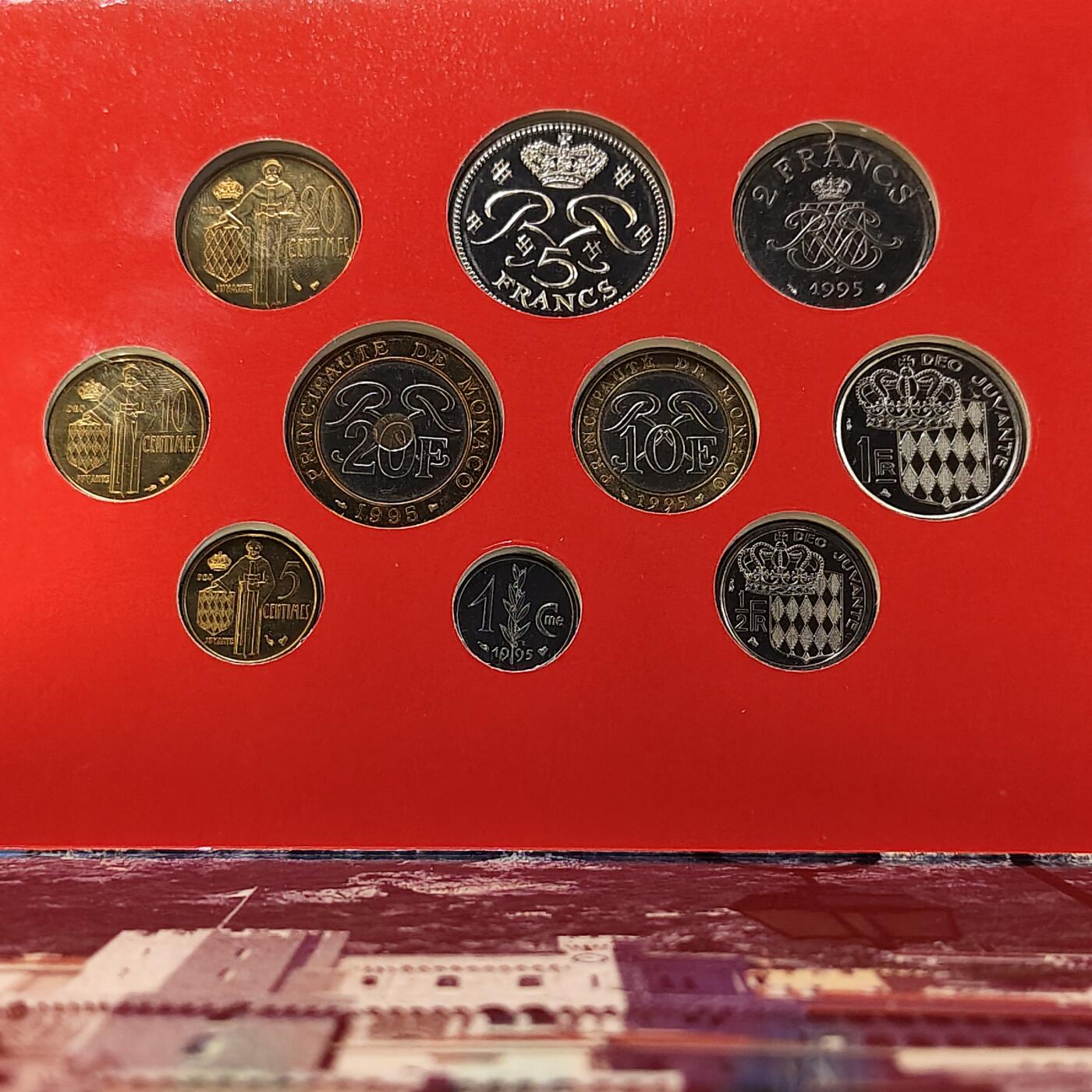 【全场包邮】纯粹捡漏拍483场（免费代拍第20场） 摩纳哥1995年Specimen Set官方封装套币