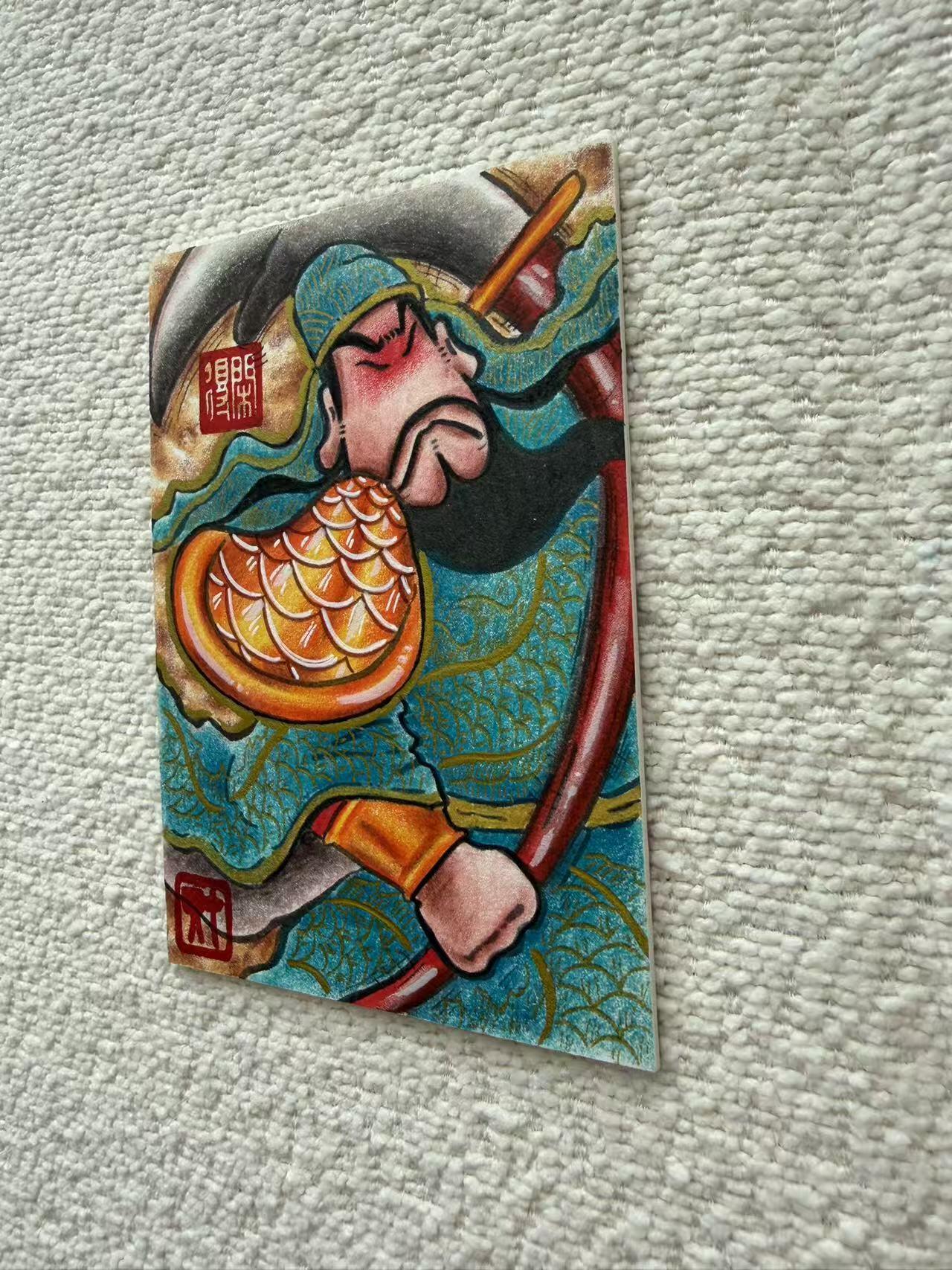 天玑星卡拍第146期《12.4周四截拍》持续收拍收评中 满赠卡需备注 【手绘卡】居子 关羽 手绘卡