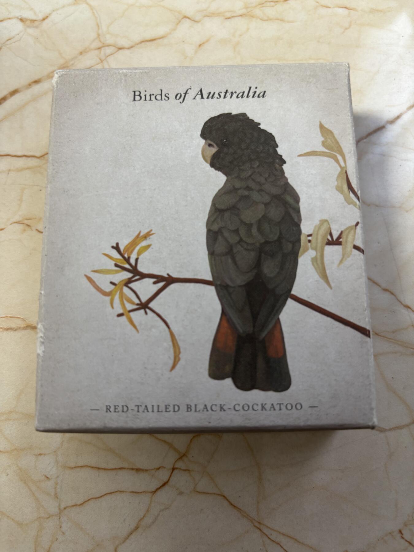 第184期拍卖 澳大利亚2013年雀鸟系列红尾黑凤头鹦鹉银币，999银，15.591克，发行10000枚