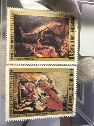 12.26邮票专场 法属科特迪瓦1978年彼得.保罗.鲁本斯作品 4枚全