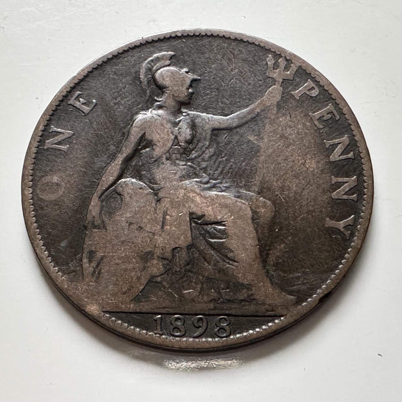 🌹外币初藏🌹🐯2025年第136场  每周二四六晚8️⃣点 接代拍 英国1898年维多利亚一便士 批纱版