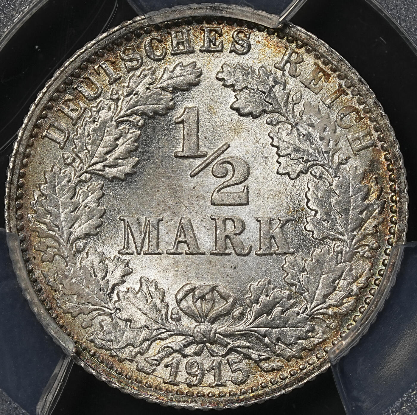 修遠堂世界钱币第九十六期 PCGS MS67 1915年德国1/2马克银币 F厂铭