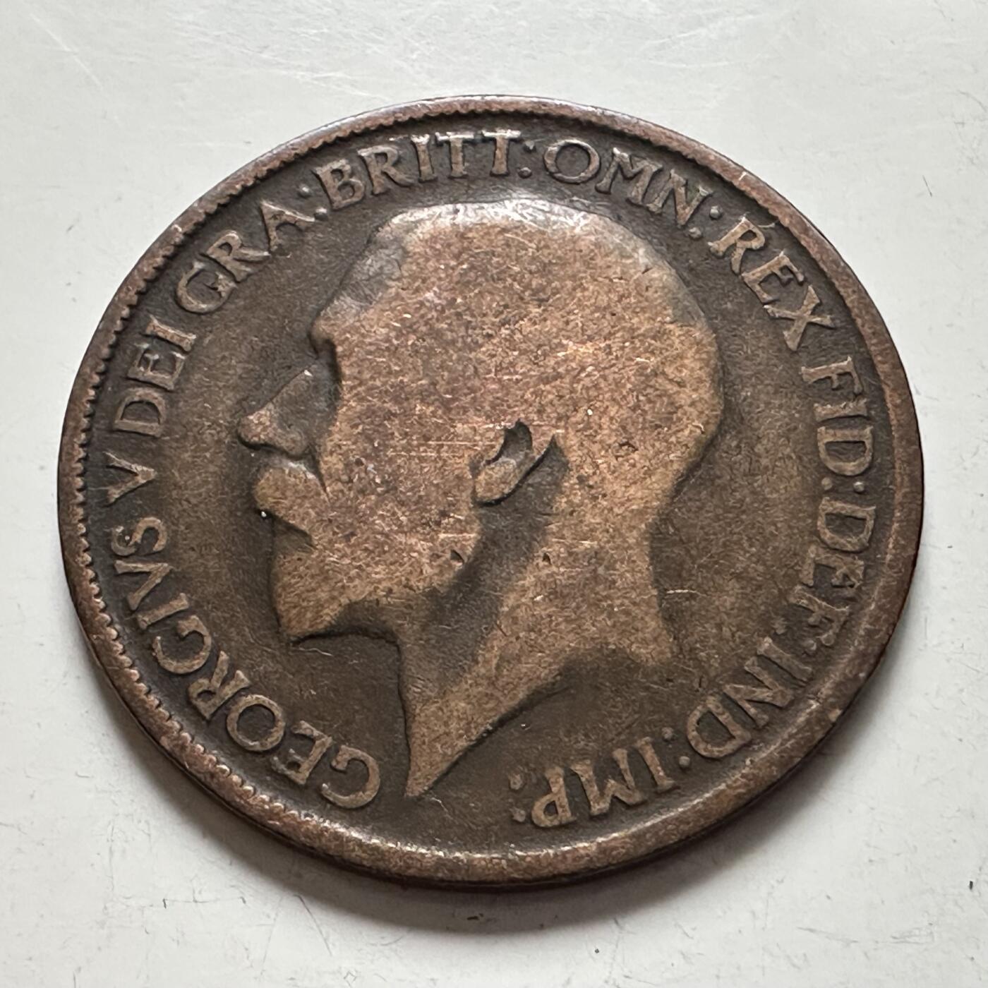 🌹外币初藏🌹🐯2025年第136场  每周二四六晚8️⃣点 接代拍 英国1917年1/2便士 b