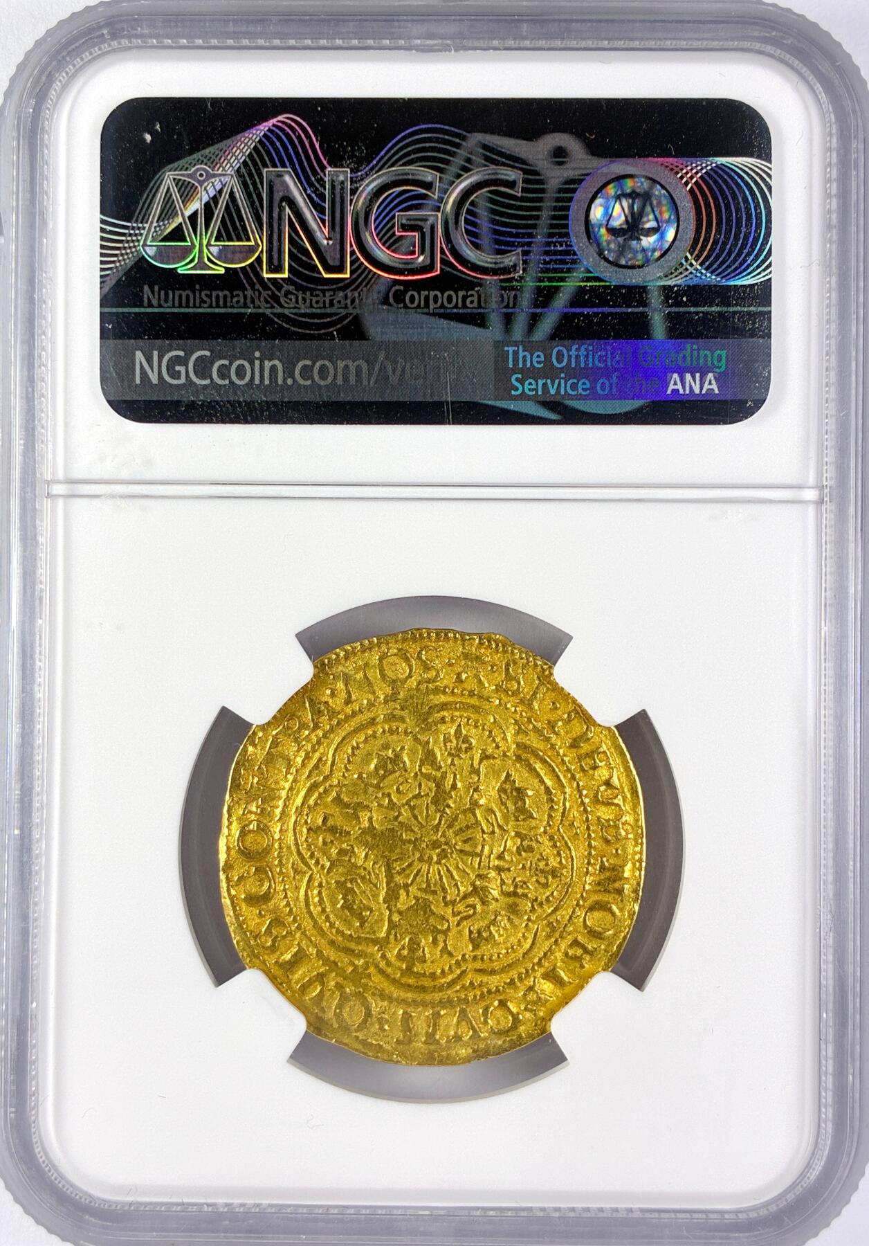 【雨安】【直播拍卖】【世界币章119期-评级币】2025-12-06 周六 19:30 保真 [金币] Netherlands 荷兰 共和国 泽兰省 1/2玫瑰金 (1583-85)  NGC-AU53 罕见的品种