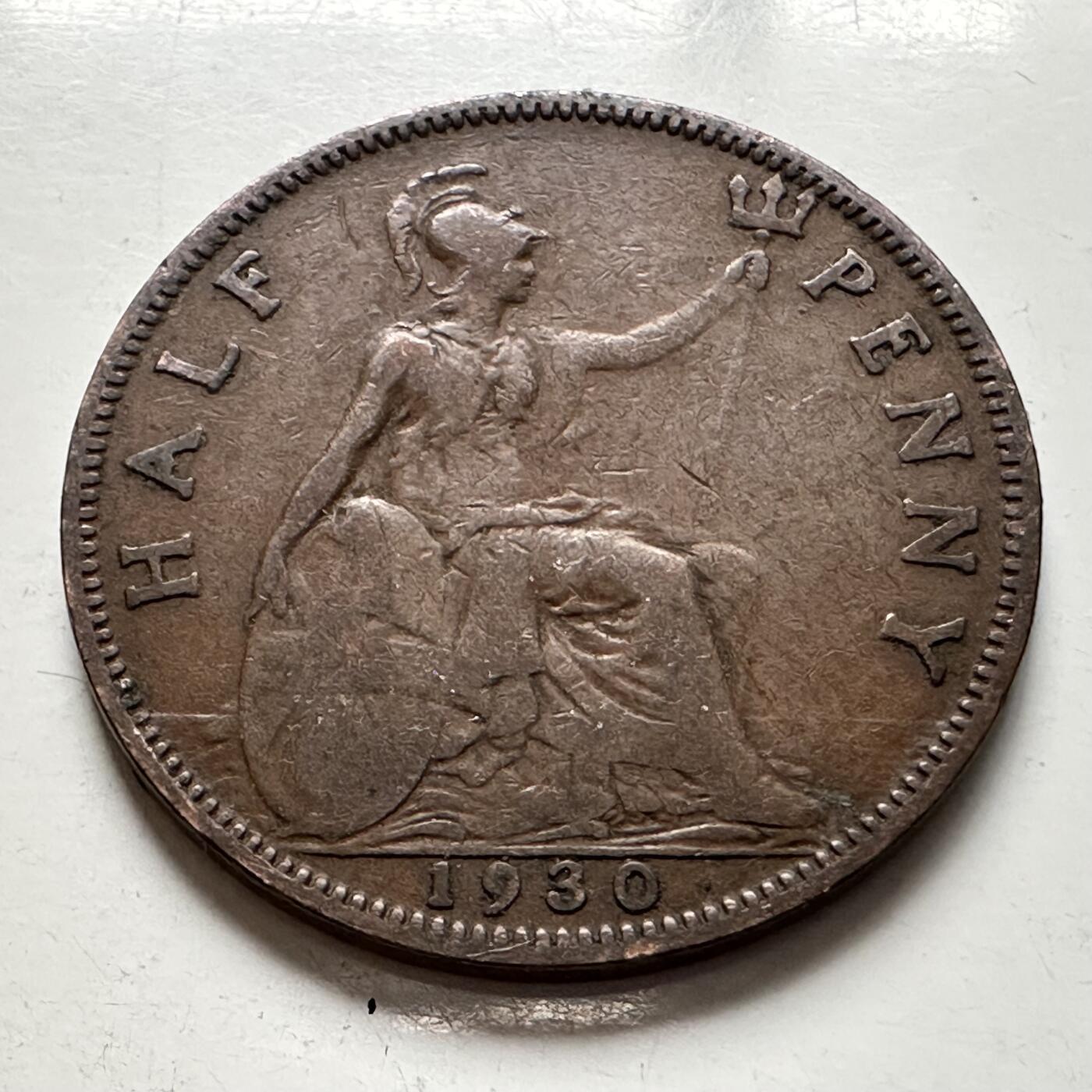 🌹外币初藏🌹🐯2025年第136场  每周二四六晚8️⃣点 接代拍 英国1930年1/2便士