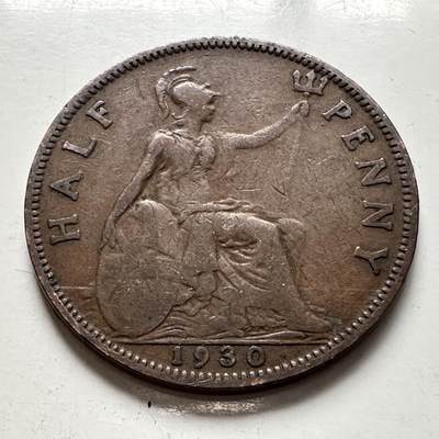 🌹外币初藏🌹🐯2025年第136场  每周二四六晚8️⃣点 接代拍 - 英国1930年1/2便士