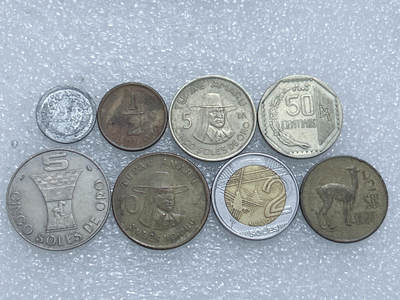 第一海外回流一元起拍收藏 散集专场  第275期 - 秘鲁硬币 8枚