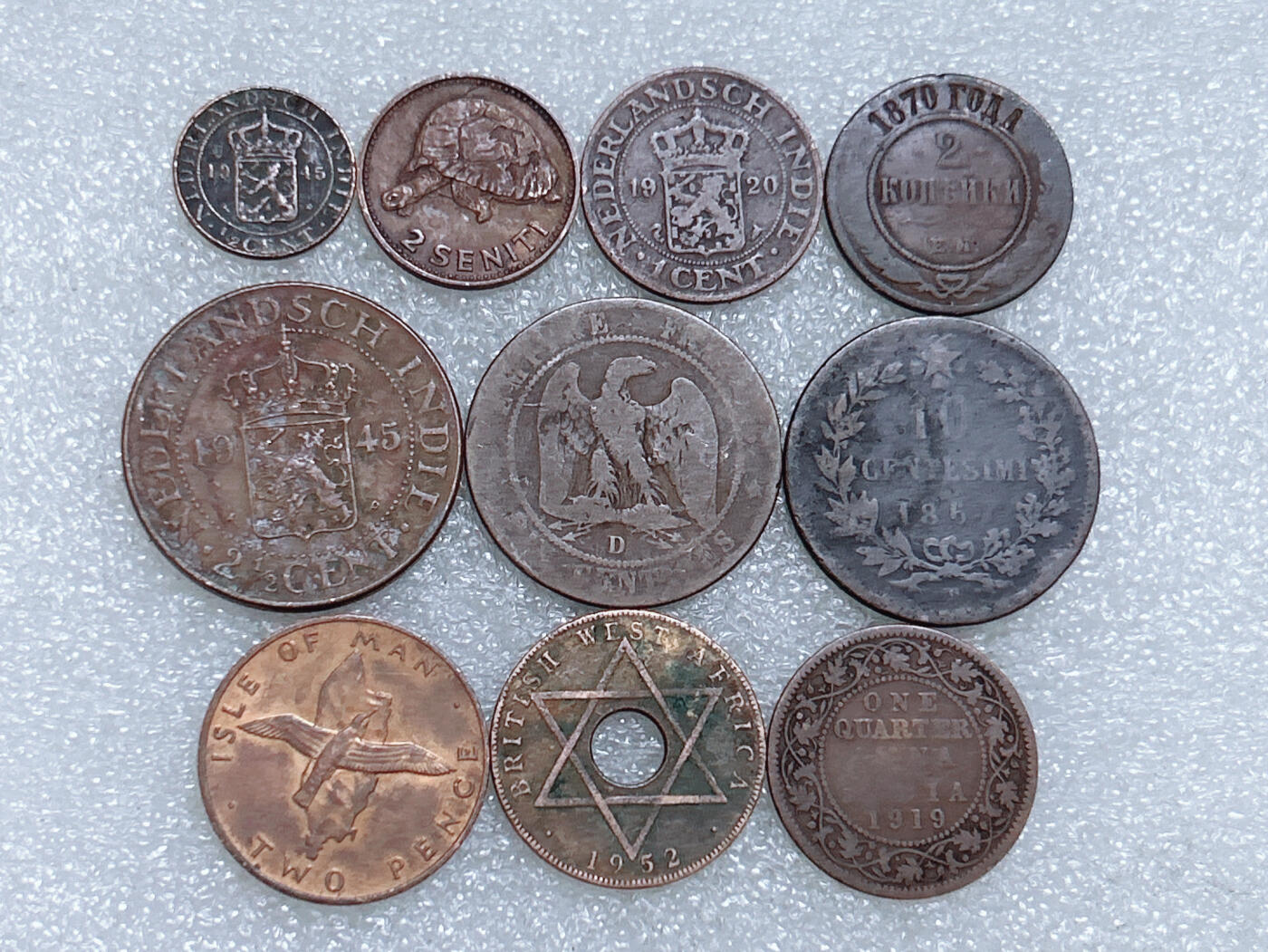 第一海外回流一元起拍收藏 散集专场  第275期 老铜币一组 10枚