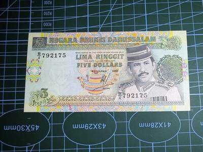 【炜奕收藏】，第五十二期 - 1993年文莱5林吉特，UNC品相