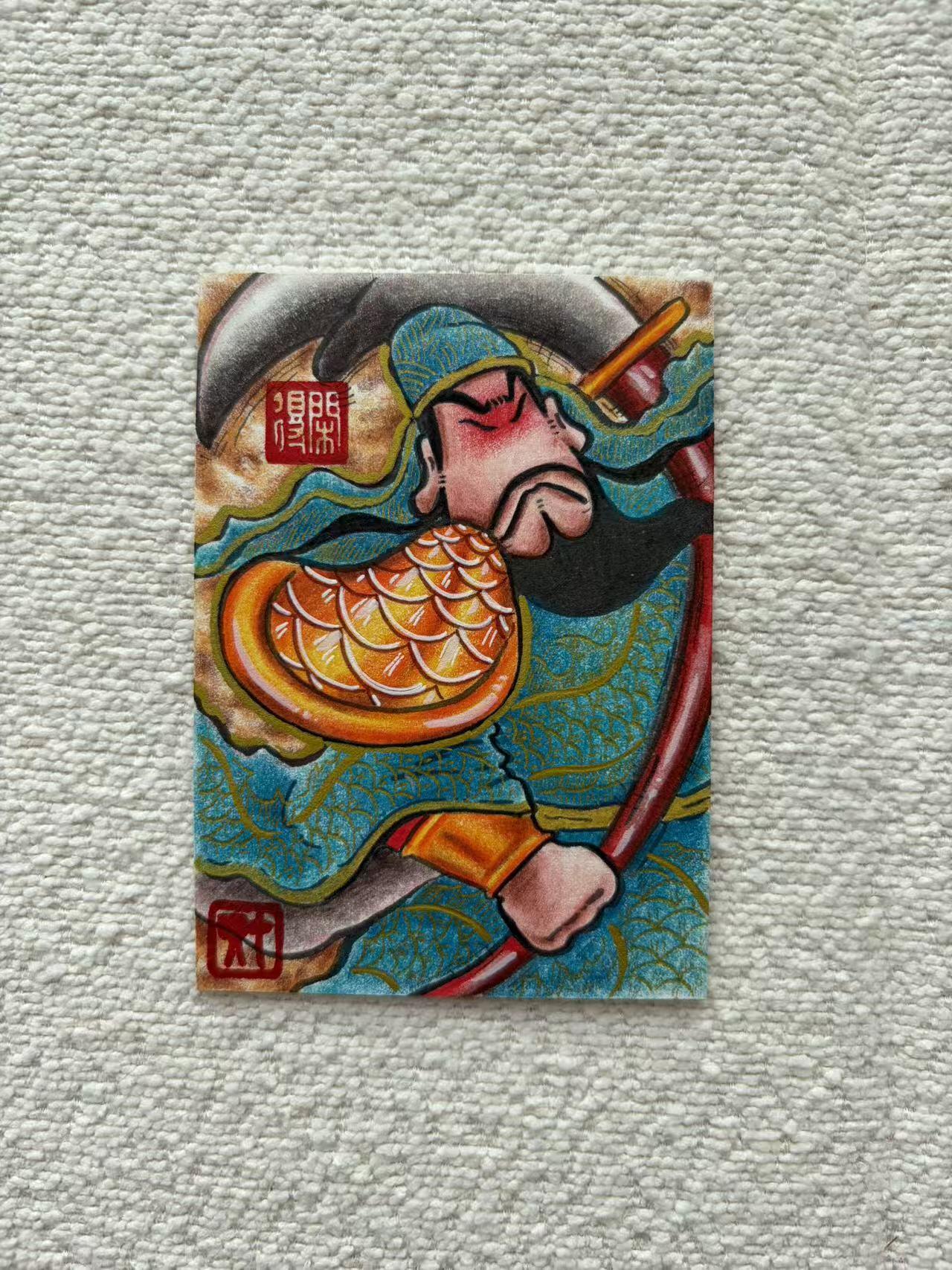 天玑星卡拍第146期《12.4周四截拍》持续收拍收评中 满赠卡需备注 【手绘卡】居子 关羽 手绘卡