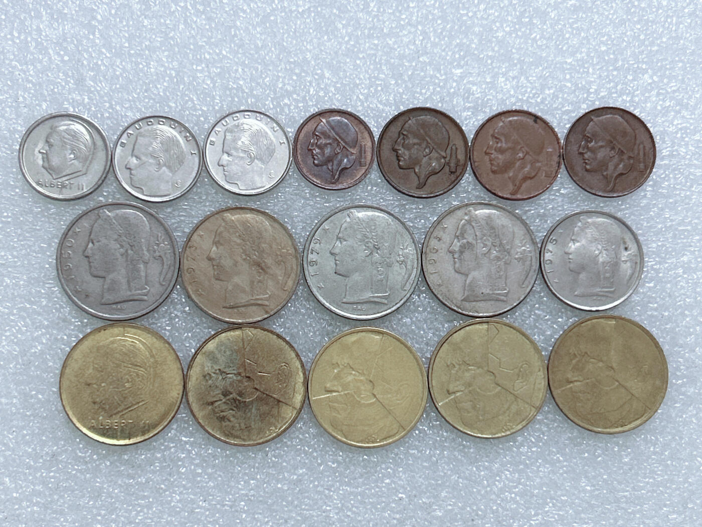 第一海外回流一元起拍收藏 散集专场  第275期 比利时硬币🇧🇪17枚