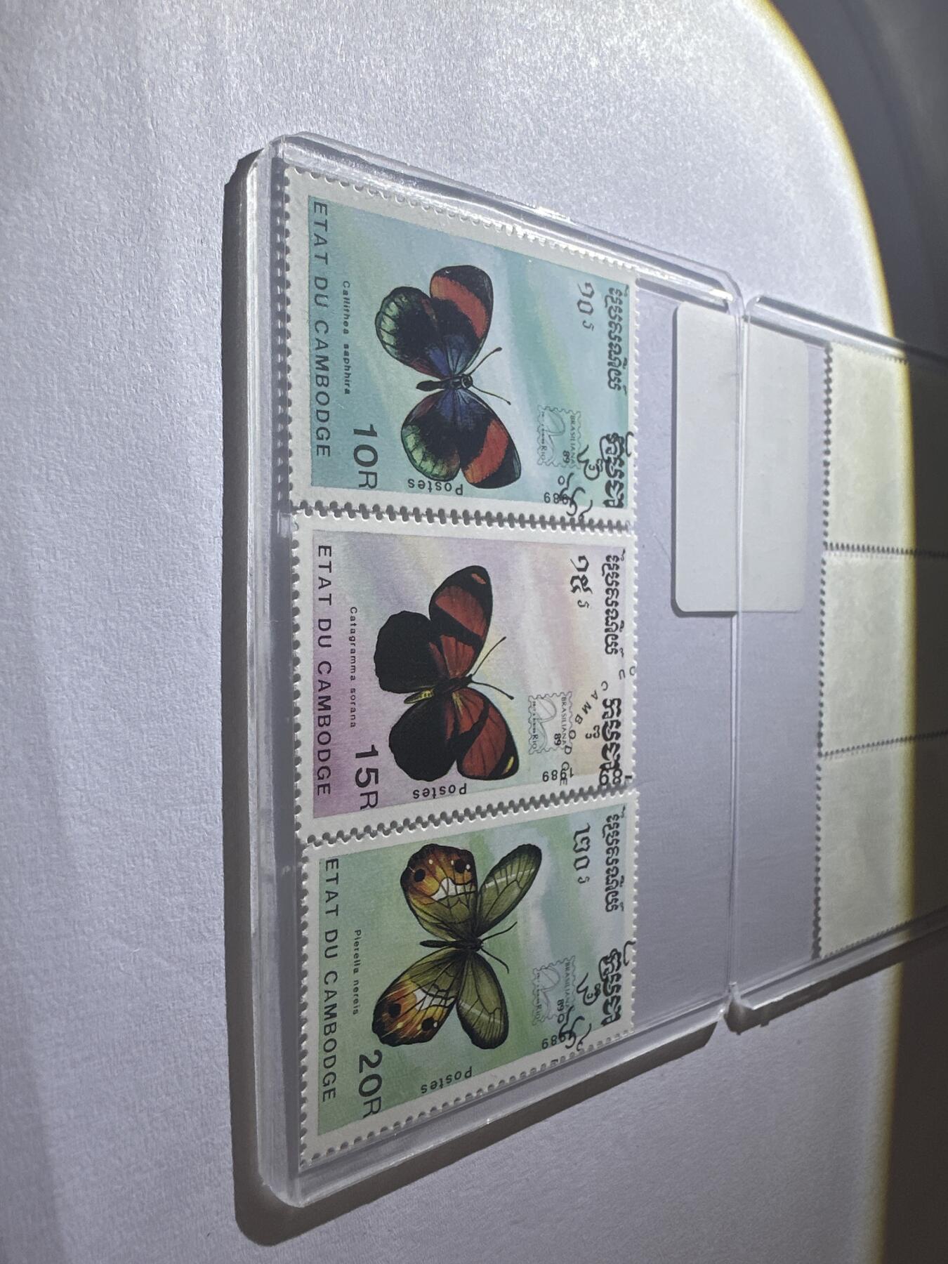 12.6邮票专场 柬埔寨1989年蝴蝶系列6枚